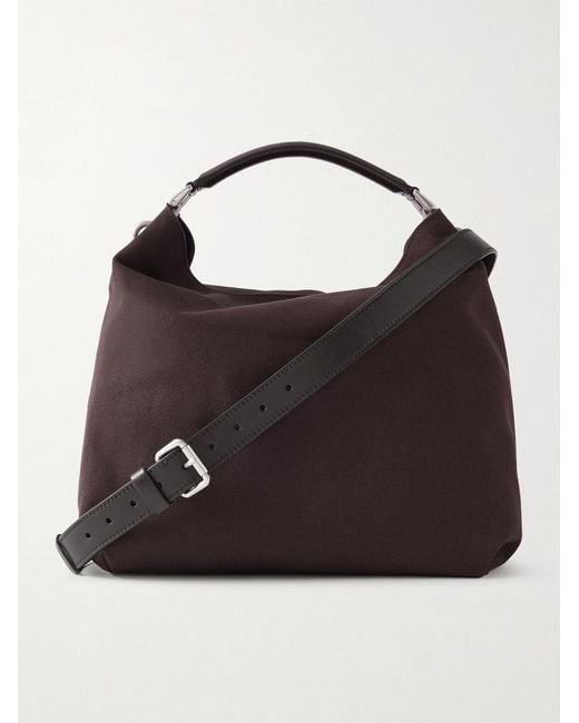 Dries Van Noten Black Leather-Trimmed Canvas Tote for men