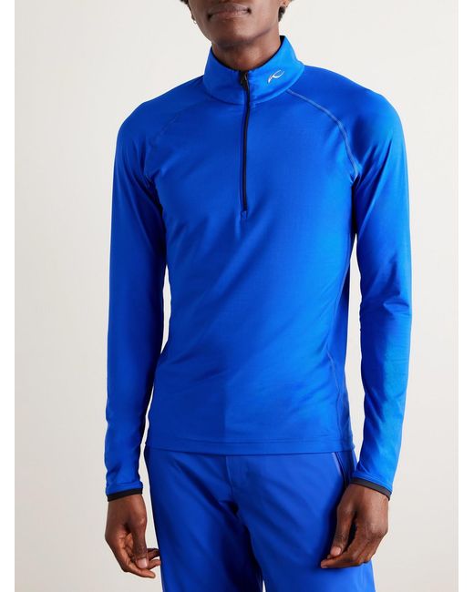 Kjus Blue Feel Stretch-Jersey Half-Zip Ski Mid-Layer for men