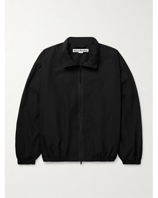 Acne Black Olandios Logo-Embroidered Cotton And Nylon-Blend Bomber Jacket for men