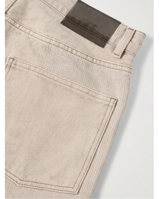 Our Legacy Natural Fatigue Wide-leg Twill-panelled Jeans for men