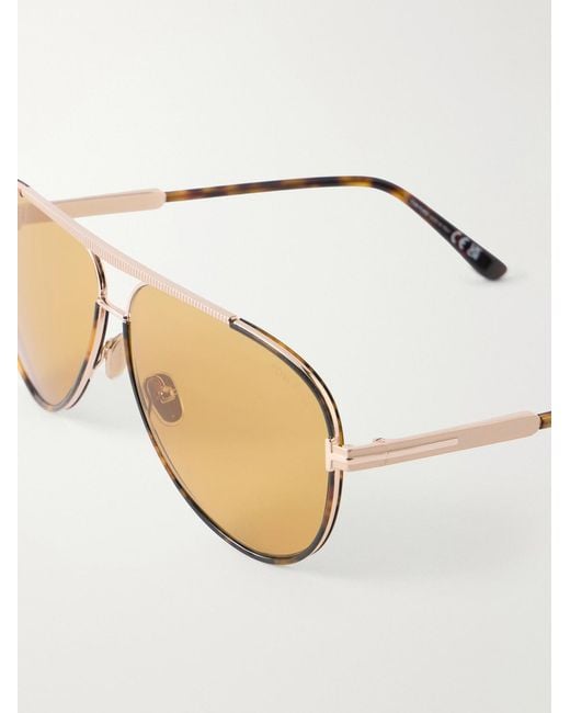 Tom Ford Metallic Rupert-02 Aviator-frame Metal Sunglasses for men