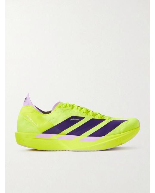 Adidas Originals Yellow Adizero Takumi Sen 11 Rubber-Trimmed Ripstop Running Sneakers for men