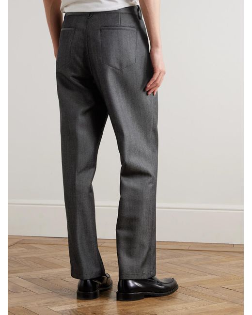 Mr P. Gray Straight-Leg Wool And Mohair-Blend Jeans for men