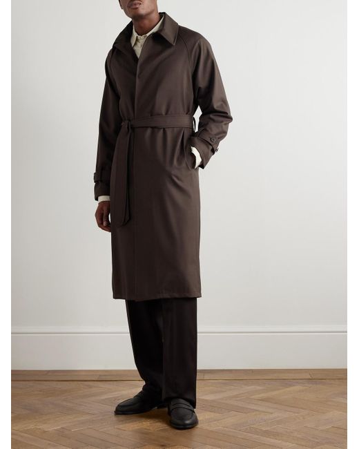 STÒFFA Black Wool-canvas Coat for men