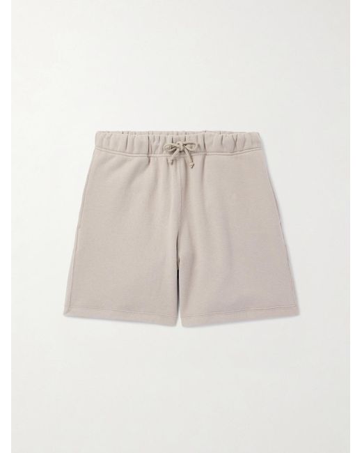 STÒFFA Natural Straight-leg Cotton-terry Drawstring Shorts for men