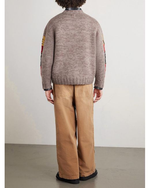Kapital Natural Wide-leg Cotton-canvas Cargo Trousers for men