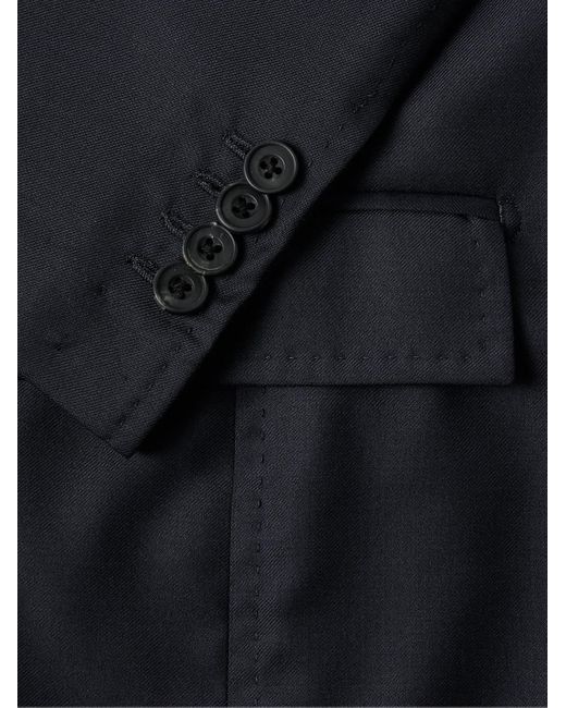 Rubinacci Blue Unstructured Wool-Twill Suit Jacket for men