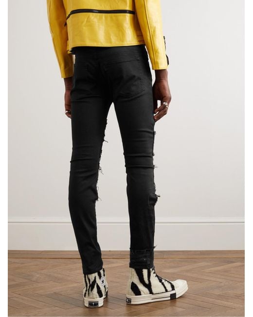Undercover Black Scab Skinny-Fit Distressed Jeans for men