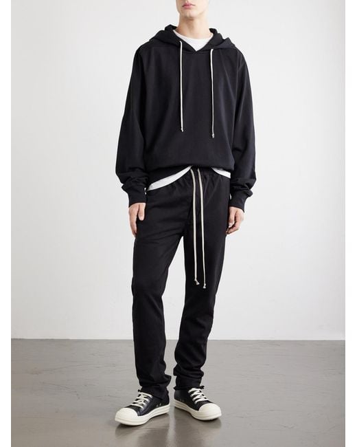 Rick Owens Blue Oversized Cotton-Jersey Hoodie for men