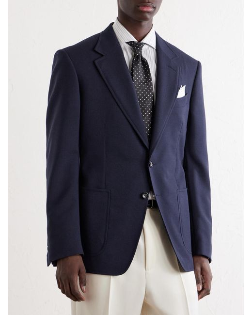 Tom Ford Blue Atticus Wool-Blend Blazer for men