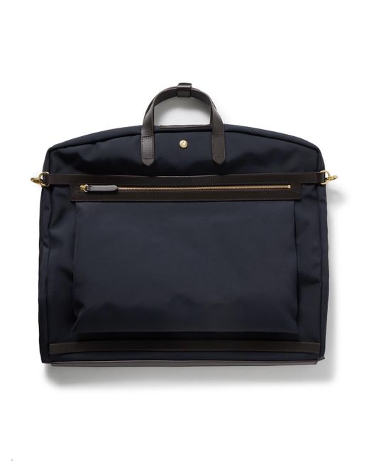 Mismo Black Leather-trimmed Recycled-shell Garment Bag for men