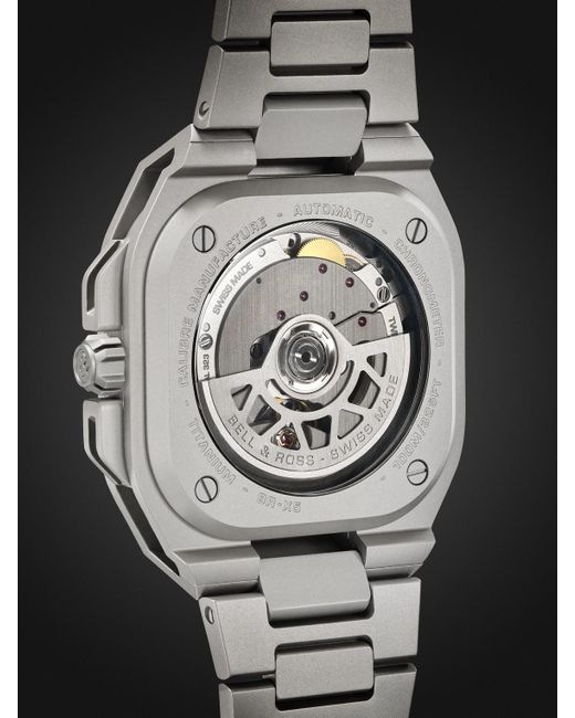 Bell & Ross Black Br-X5 Automatic Chronometer 41Mm Titanium Watch, Ref. No. Brx5R-Bl-Ti/Sti for men