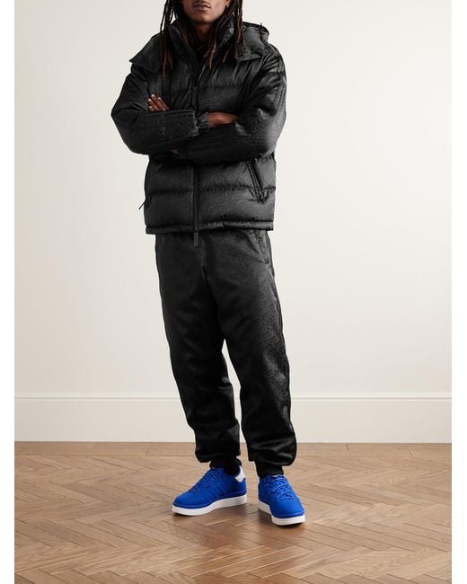 Moncler Genius Black Adidas Originals Straight-Leg Reversible Logo-Jacquard Shell Down Sweatpants for men