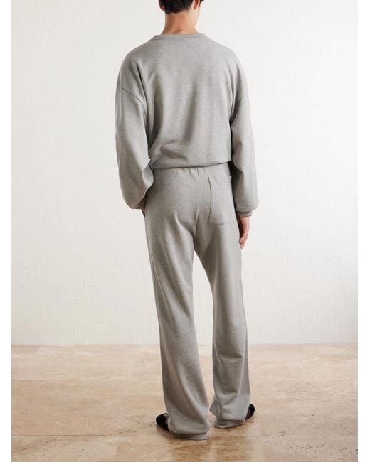 Dries Van Noten Gray Hamer Straight-Leg Cotton-Jersey Sweatpants for men