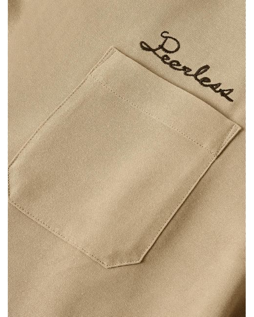 Visvim Natural Keesey Convertible-Collar Logo-Embroidered Woven Shirt for men