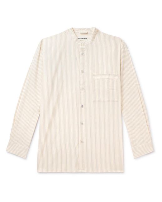 Tekla White Birkenstock Striped Organic Cotton-poplin Pyjama Shirt for men