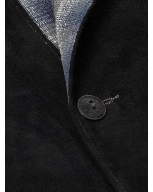 RRL Black Mason Suede Jacket for men