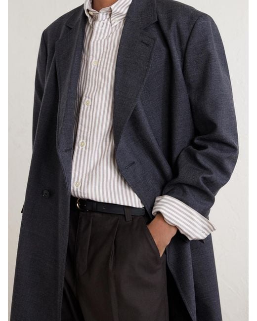 NN07 Natural Colby 5910 Button-down Collar Logo-embroidered Striped Organic Cotton Shirt for men