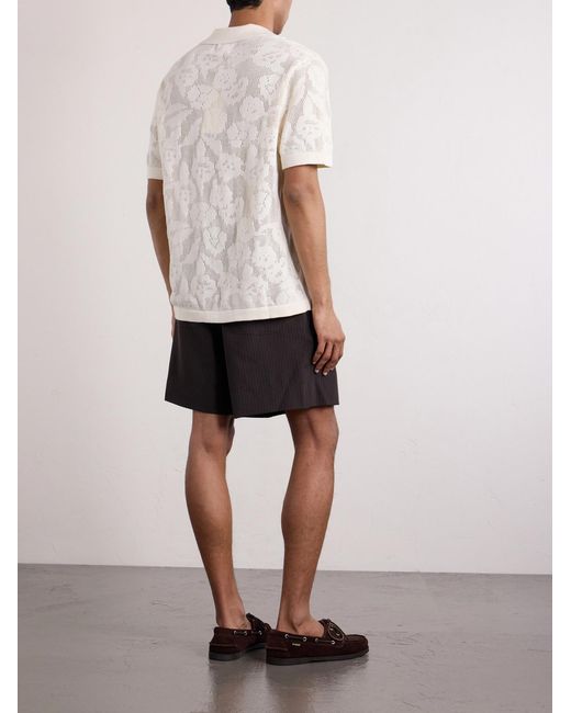 NN07 Natural Ryan Flower 60019 Knitted Cotton Polo Shirt for men