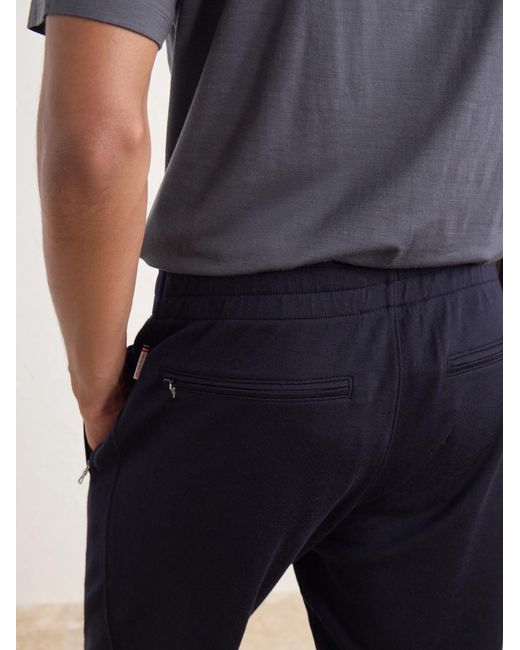 Orlebar Brown Blue Struma Tapered Cotton-jersey Sweatpants for men
