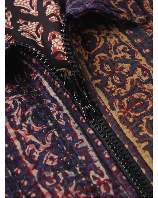Kartik Research Purple Embroidered Printed Cotton Jacket for men