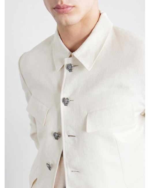 Enfants Riches Deprimes Natural Mao's Linen Blazer for men