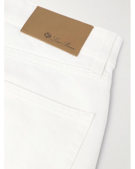 Loro Piana White Quarona Slim-Fit Straight-Leg Jeans for men