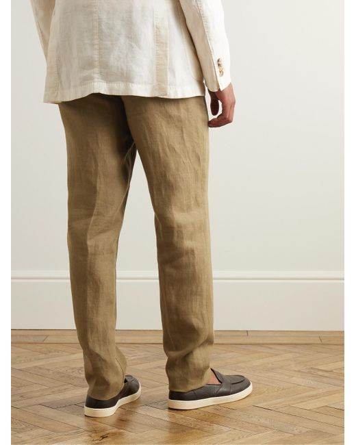 Loro Piana Natural Carlo Straight-Leg Linen-Twill Trousers for men