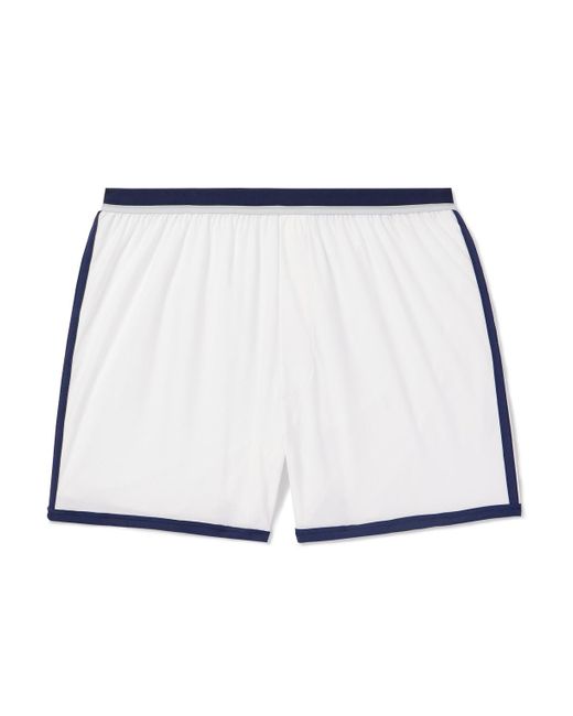 Hanro White Pierre Stretch-cotton And Tm Modal-blend Boxer Shorts for men