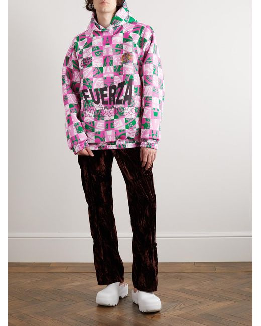 Liberal Youth Ministry Pink Printed Jersey Hoodie for men