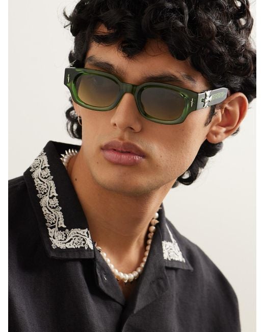 Cutler & Gross Green The Great Frog The Dagger D-Frame Acetate Sunglasses for men