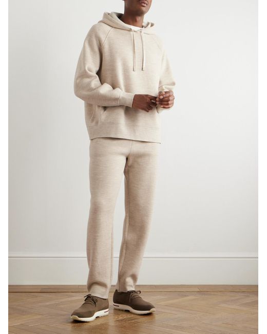 Loro Piana Natural Sassiglioni Straight-Leg Wool Sweatpants for men