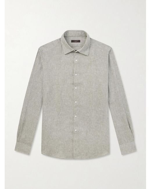 Slowear White Linen Shirt for men