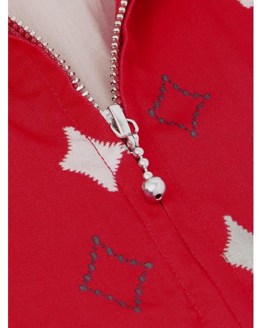 Kapital Red Ainu Mosir Printed Lyocell-Twill Jacket for men