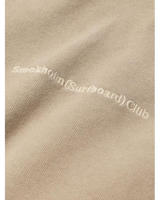 Stockholm Surfboard Club Natural Logo-embroidered Organic Cotton-jersey Sweatshirt for men
