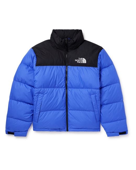 The North Face Blue 1996 Retro Nuptse Quilted Ripstop And Shell Hooded Down Jacket for men
