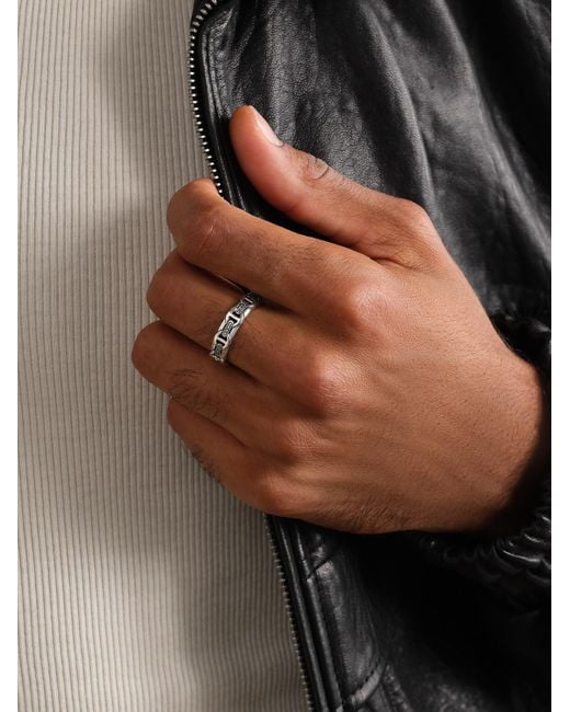 Hoorsenbuhs Black Wall Dame Sterling Diamond Ring for men
