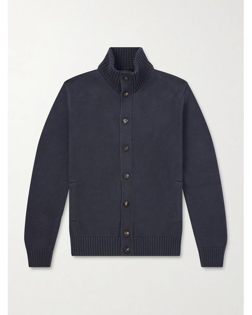 Slowear Blue Cotton Cardigan for men