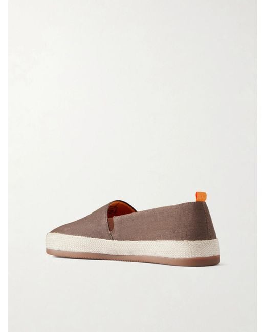Mulo White Canvas Espadrilles for men