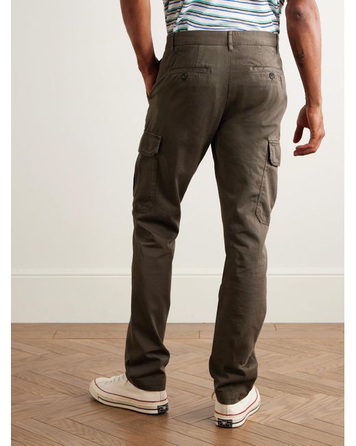 Mr P. Green Samuel Slim-Fit Straight-Leg Organic Cotton-Twill Cargo Trousers for men