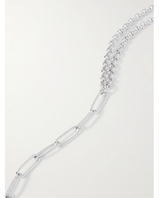 Paul Smith White Tone Chain Necklace for men
