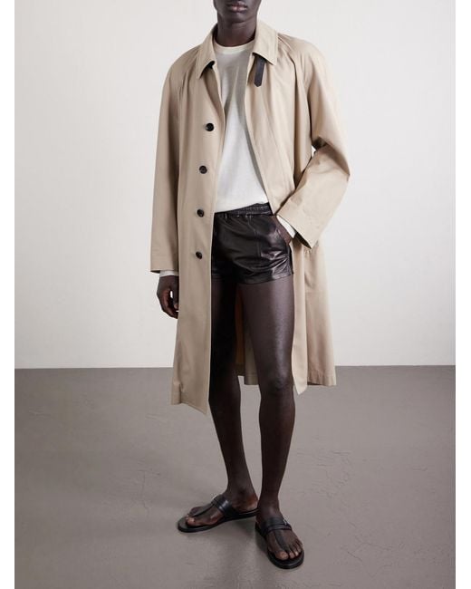 Tom Ford Black Slim-fit Leather Shorts for men