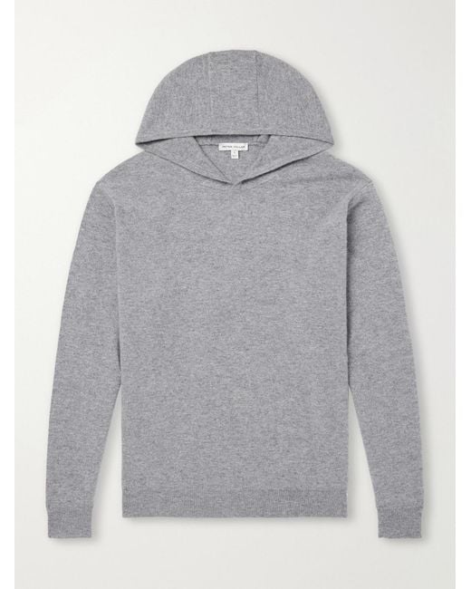 Peter Millar Gray Crown Heritage Cashmere Hoodie for men