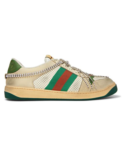 Gucci Multicolor Screener Sneaker With Crystals for men