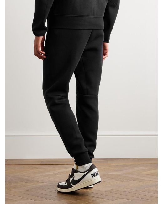 Nike Black Tapered Cotton-blend Tech Fleece Sweatpants for men