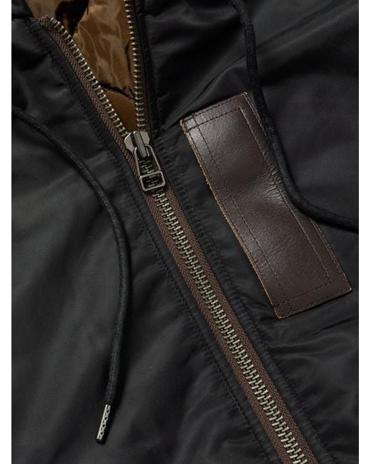 FRIZMWORKS Black Active Ma-1 Padded Shell Hooded Jacket for men