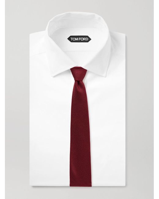 Drake's Krawatte aus Seidengrenadine in Red für Herren