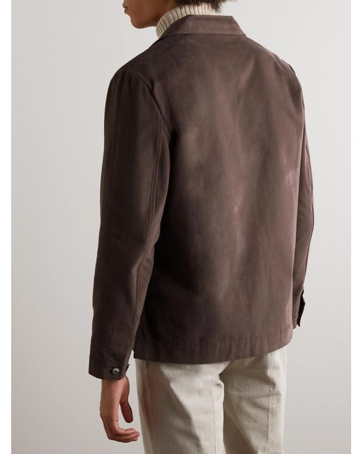 STÒFFA Brown Cotton-Twill Jacket for men