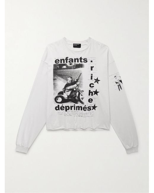 Enfants Riches Deprimes White My Underground Tricycle Logo-print Cotton-jersey T-shirt for men