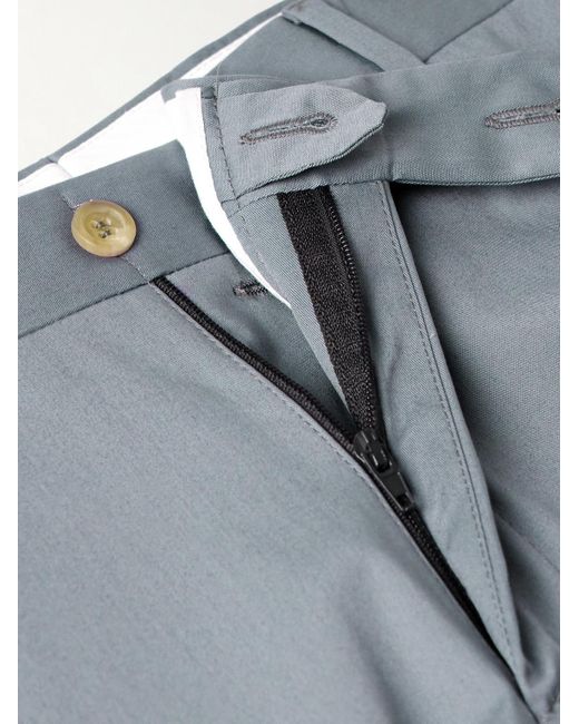 Canali Kei schmal geschnittene Anzughose aus einer Baumwollmischung in Gray für Herren